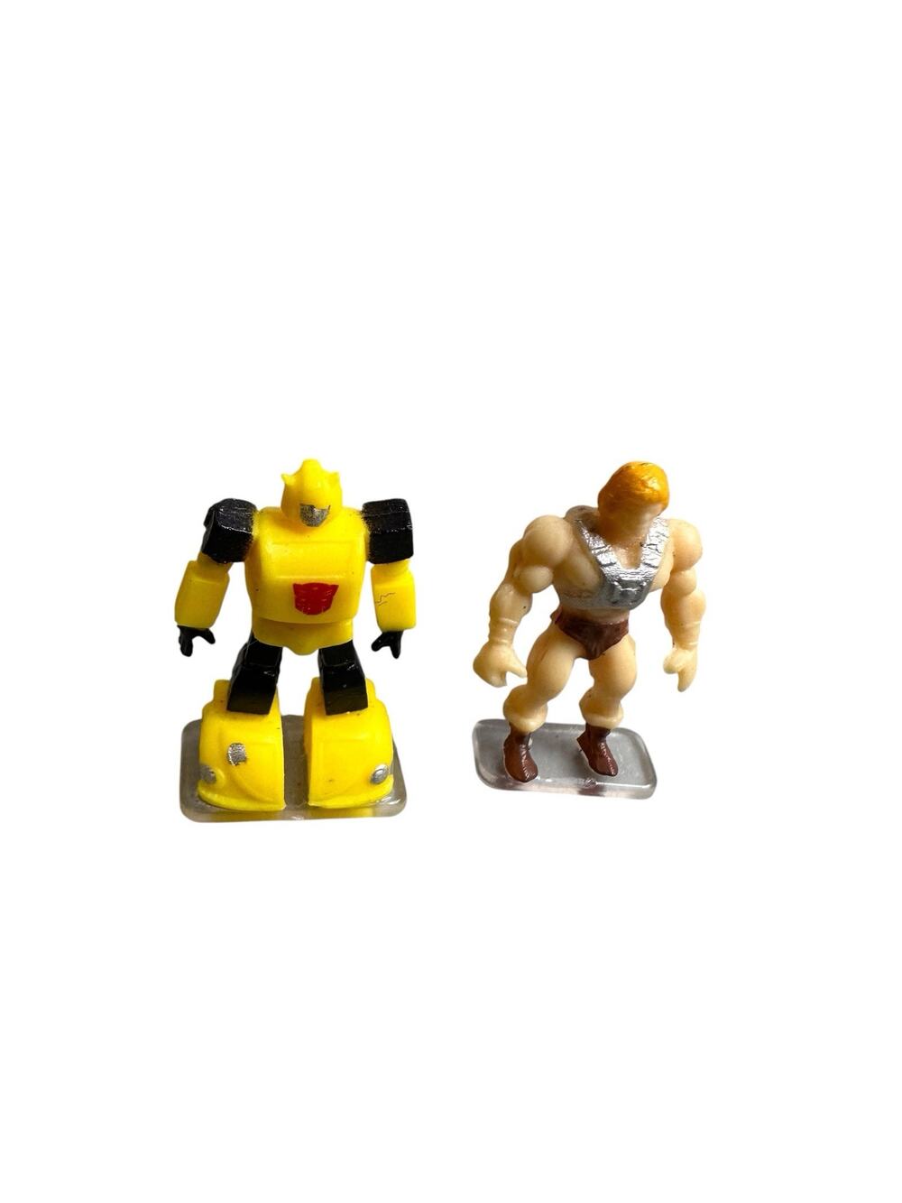 Worlds Smallest Micro Toy Box Transformers Bumblebee and He-Man Figure ￼